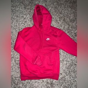Hot pink Nike hoodie
